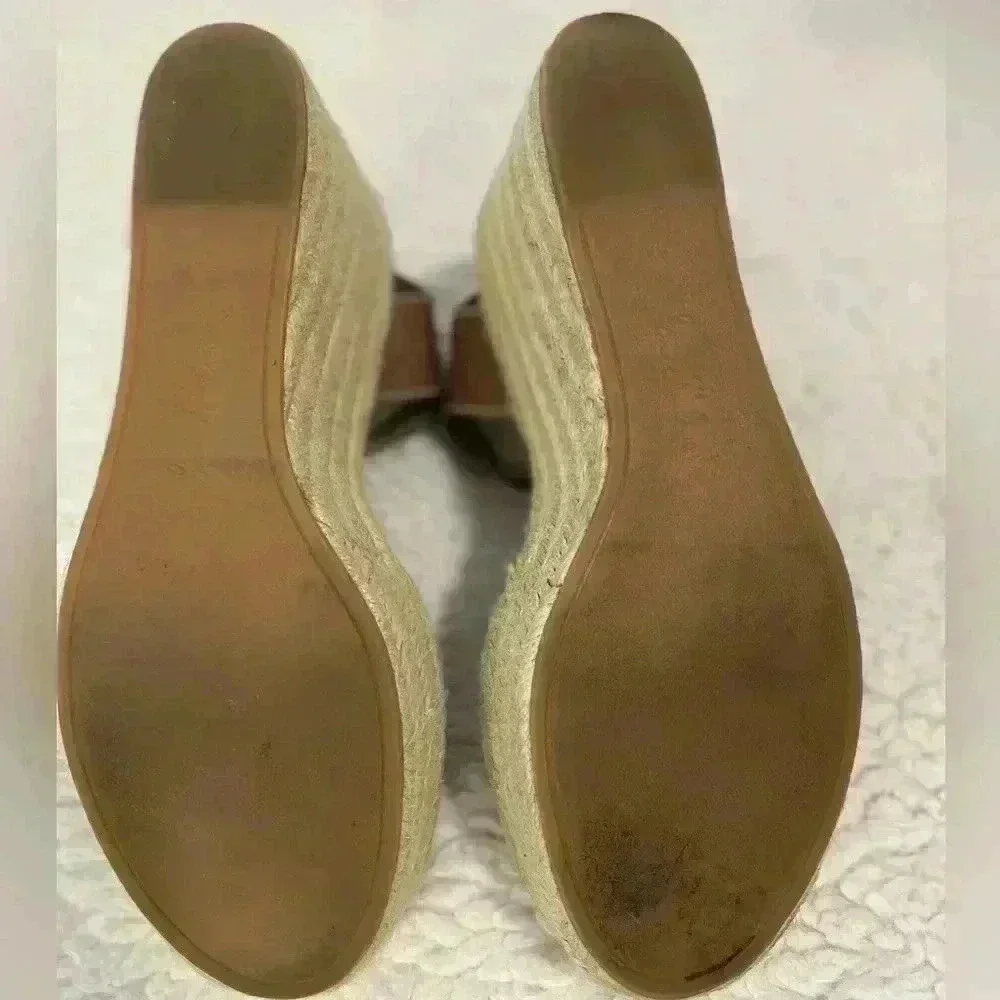 Sam Edelman Women’s Platform Wedge Espadrille Sandals Beige‎ Buckle Size 9.5